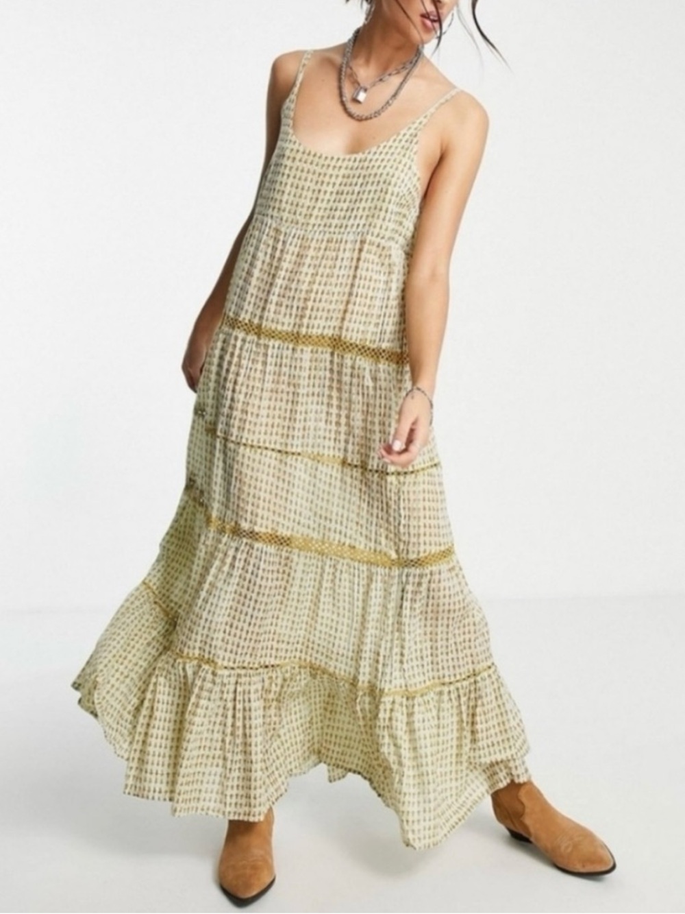 Intimately Free People Midnight Dance Tiered Maxi Dress
